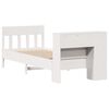 vidaXL Lit biblioth&egrave;que sans matelas blanc 90x200cm bois de pin massif