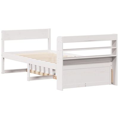 vidaXL Cadre de lit sans matelas blanc 90x200 cm bois de pin massif