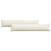 vidaXL Coussins de canap&eacute; 2 pcs Cr&egrave;me 200 x 40 cm