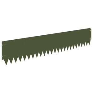 vidaXL Bordure de Pelouse 30 pcs 103 x 20 cm Acier Vert olive