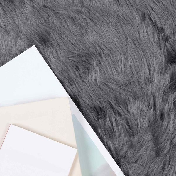 vidaXL Tapis en fausse Tafalla Anthracite 80 x 200 cm Polyester
