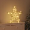 vidaXL &Eacute;toile en 3D avec 50 LED Blanc chaud 55 x 52.5 x 9 cm Rotin