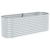 vidaXL Lit sur&eacute;lev&eacute; de jardin 240x80x81 cm Acier galvanis&eacute; Argent&eacute;