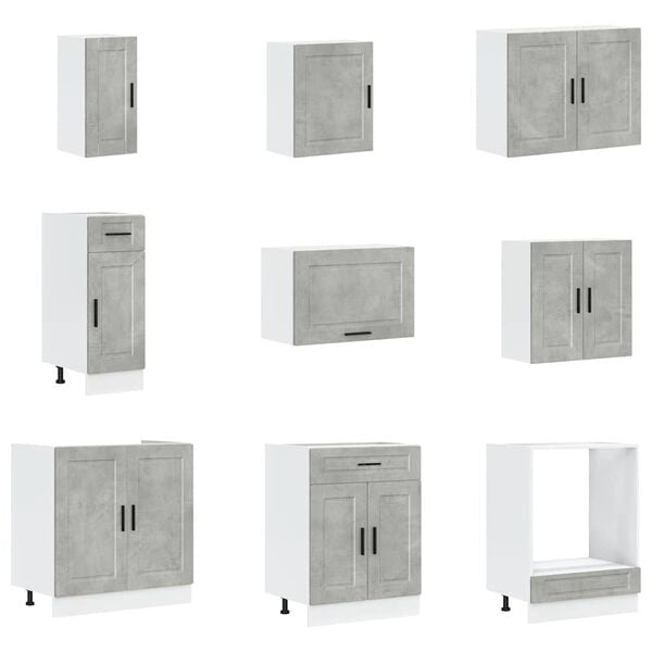 vidaXL Ensemble d'armoires de cuisine 14 pcs Porto bois d'ing&eacute;nierie