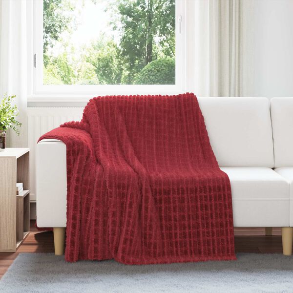 vidaXL Jet&eacute; Rouge Bordeaux 200 x 150 cm Toison
