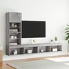 vidaXL Unit&eacute;s murales TV avec LED 4 pcs gris sonoma bois d'ing&eacute;nierie