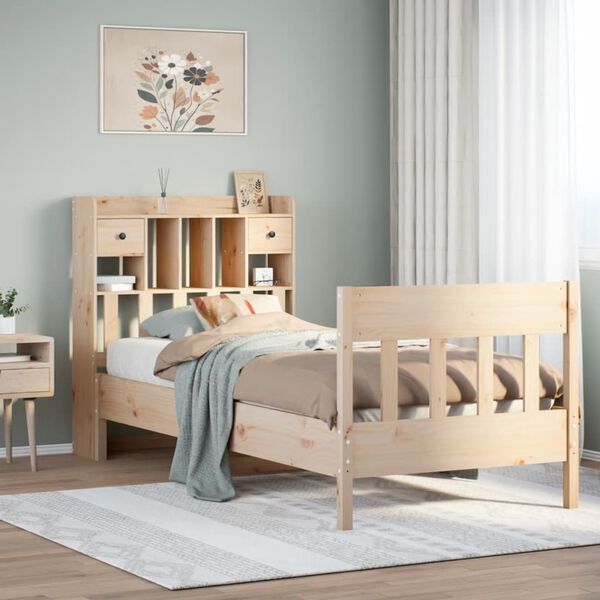 vidaXL Cadre de lit sans matelas 90x200 cm bois de pin massif