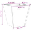 vidaXL Jardini&egrave;res 2 pcs 30x30x30 cm acier inoxydable