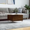 vidaXL Table basse ch&ecirc;ne marron 55x55x36,5 cm bois d'ing&eacute;nierie