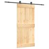 vidaXL Porte coulissante Naturel et noir 95 x 210 cm