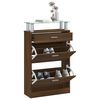 vidaXL Armoire &agrave; chaussures Ch&ecirc;ne marron 63x24x104cm Bois d'ing&eacute;nierie