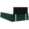 vidaXL Cadre de lit ottoman avec matelas vert foncé 120x200 cm velours