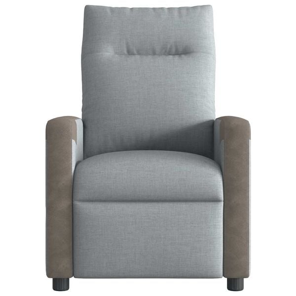 vidaXL Fauteuil inclinable Gris clair Tissu