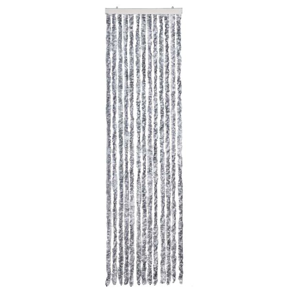 vidaXL Moustiquaire Blanc et gris 56x200 cm Chenille