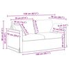 vidaXL Canap&eacute; 2 pcs Rose 158 x 78 x 80 cm Velours