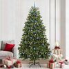 vidaXL Sapin de Noël artificiel avec 300 LED Vert 240 cm PVC et métal