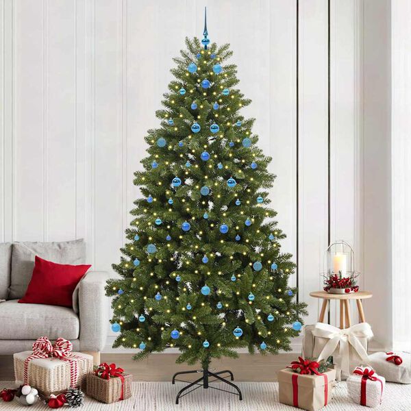 vidaXL Sapin de Noël artificiel avec 300 LED Vert 240 cm PVC et métal