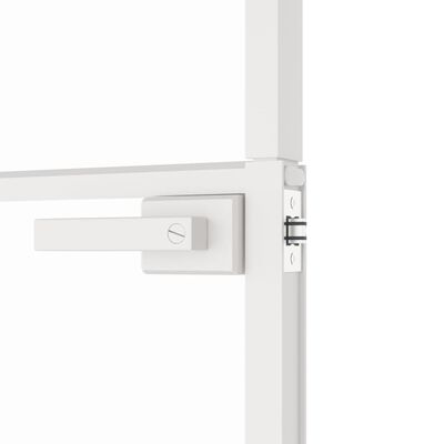 vidaXL Porte d'intérieur Blanc 102x201,5 cm Trempé verre aluminium fin