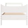 vidaXL Cadre de lit avec t&ecirc;te de lit blanc 75x190cm bois de pin massif