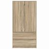 vidaXL Cabinet de salle de bain Ch&ecirc;ne Sonoma 79,5 x 49 x 156 cm