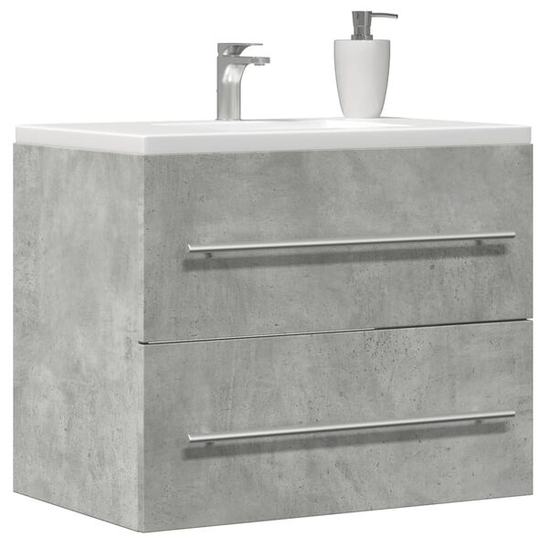 vidaXL Armoire d'&eacute;vier Gris b&eacute;ton 60x38,5x48 cm Agglom&eacute;r&eacute;