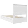 vidaXL Lit de Rangement Blanc 75 x 190 cm Bois d'ing&eacute;nierie