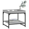 vidaXL Table basse sonoma gris 49,5x49,5x45 cm bois d'ing&eacute;nierie