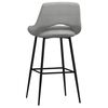 vidaXL Tabouret de bar Gris clair Velours
