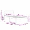 vidaXL Cadre de lit avec t&ecirc;te de lit Marron 75 x 190 cm Pin massif