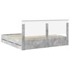 vidaXL Cadre de lit Gris b&eacute;ton 200 x 200 cm Bois Ing&eacute;nierie