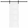 vidaXL Porte coulissante Blanc 78 x 202 cm Pin massif