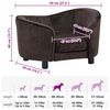 vidaXL Canap&eacute; pour chien Marron 69x49x40 cm Peluche