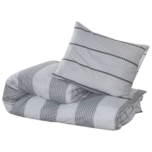vidaXL Ensemble de housse de couette Gris 200x220 cm Coton