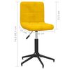 vidaXL Chaises &agrave; manger pivotantes lot de 2 jaune moutarde velours
