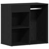 vidaXL Ensemble de table de maquillage LED avec tiroir Ch&ecirc;ne noir