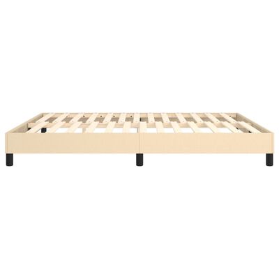 vidaXL Cadre de lit sans matelas crème 160x200 cm tissu