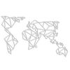 Homemania D&eacute;coration murale Carte du monde 100x58 cm Acier Blanc