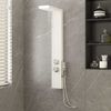 vidaXL Syst&egrave;me de panneau de douche Aluminium Blanc
