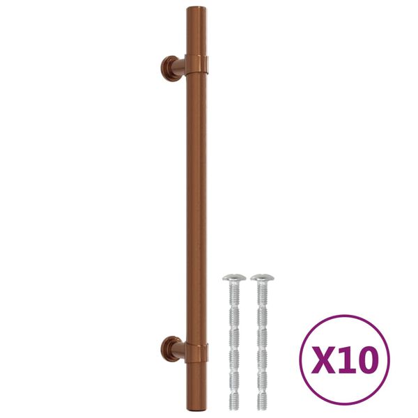vidaXL Poign&eacute;es d'armoire 10 pcs bronze 160 mm acier inoxydable