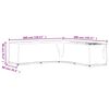 vidaXL Housse de salon de jardin en forme de L 20 &oelig;illets 300x300x90cm
