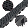 vidaXL Caniveau de drainage 3 pcs Plastique 3 m