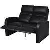 vidaXL Fauteuil inclinable &agrave; LED &agrave; 2 places cuir artificiel noir