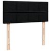 vidaXL Sommier &agrave; lattes de lit avec matelas Noir 120x200 cm Tissu