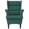 vidaXL Fauteuil vert fonc&eacute; velours