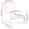 vidaXL Fauteuil avec pieds &agrave; bascule en bois d'h&eacute;v&eacute;a Vert fonc&eacute; Tissu