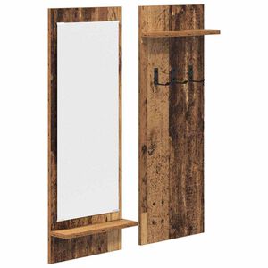 vidaXL Porte-manteau mural Montage mural Bois ancien 70 x 10 x 90 cm