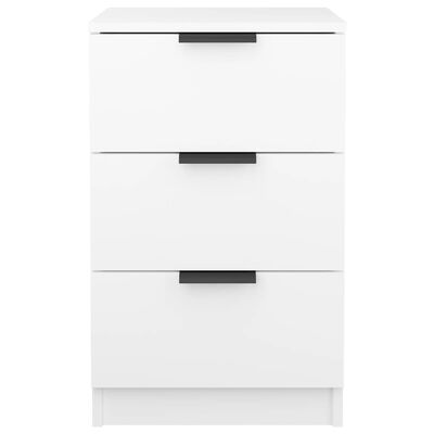 vidaXL Tables de chevet 2 pcs Blanc 40x36x65 cm