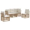 vidaXL Ensemble de canap&eacute;s d'ext&eacute;rieur Naturel Polyester