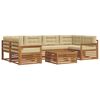vidaXL Ensemble de canap&eacute;s d'ext&eacute;rieur 7 pc Naturel et Beige