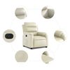 vidaXL Fauteuil inclinable &eacute;lectrique Cr&egrave;me Similicuir